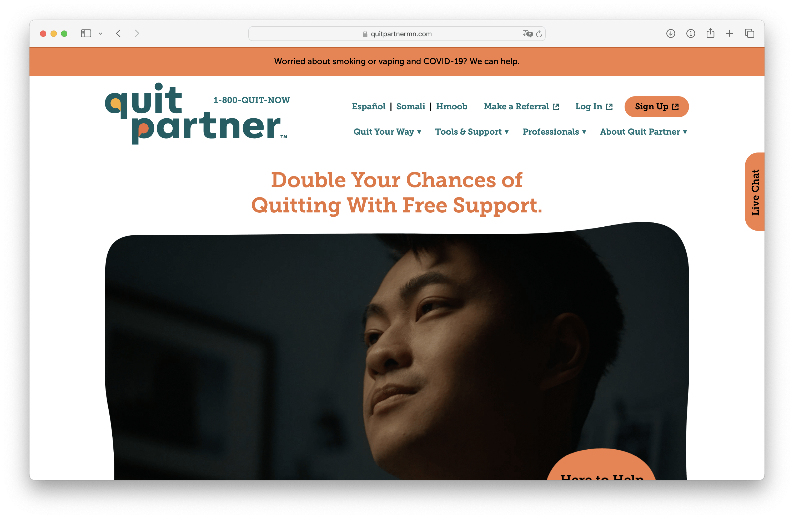 Quit Partner website